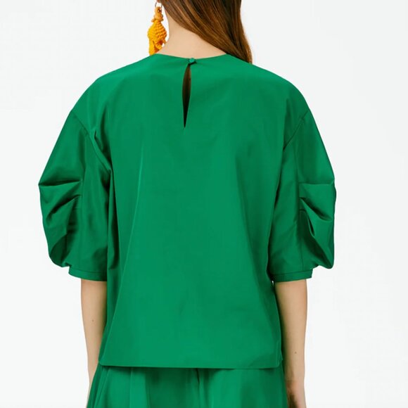 Tibi Italian sporty nylon pleat sleeve top, 8, price drop to $85. - Picture 3 of 5